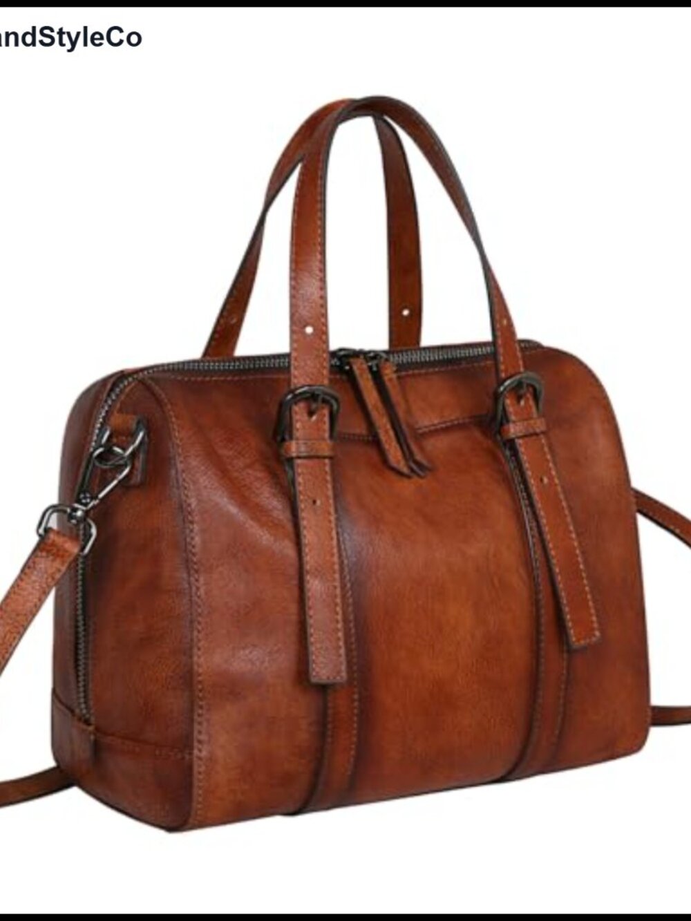 Genuine Leather Satchel Crossbody Shoulder Bag Top Handle Purse
